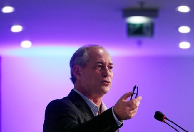Candidato do PDT à Presidência, Ciro Gomes, durante evento em São Paulo