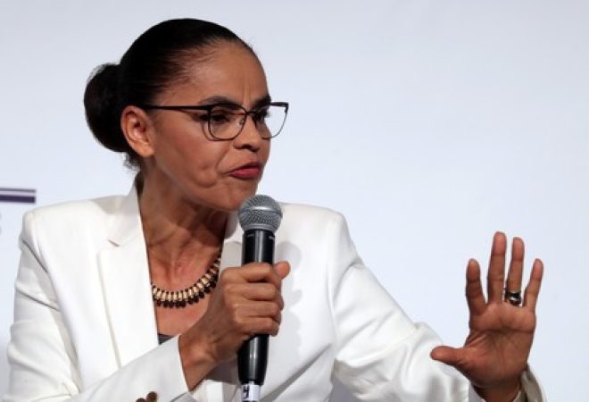 Candidata à Presidência da Rede, Marina Silva, durante evento em São Paulo