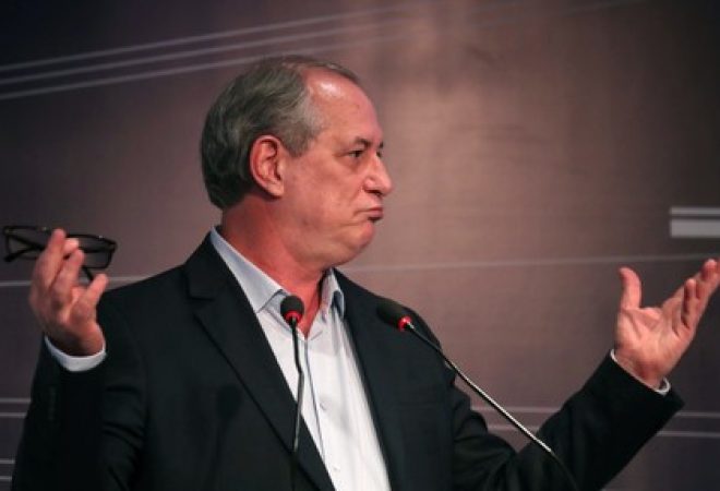 Candidato do PDT à Presidência, Ciro Gomes, durante evento em São Paulo