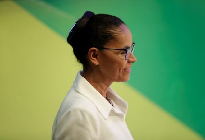 Candidata da Rede à Presidência, Marina Silva, durante evento em Brasília