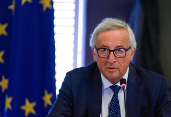 Presidente da Comissão Europeia, Jean-Claude Juncker, durante evento na Bélgica