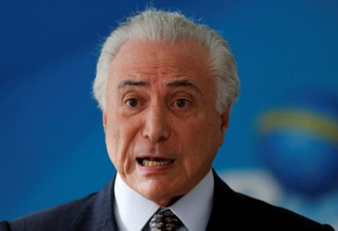 Temer participa de cerimônia no Palácio do Planalto