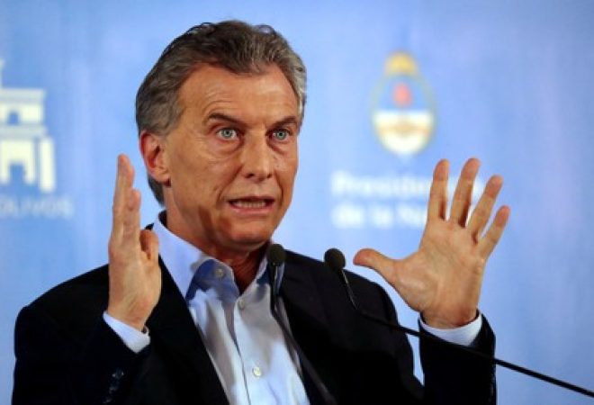 Presidente da Argentina, Mauricio Macri, durante coletiva de imprensa em Buenos Aires