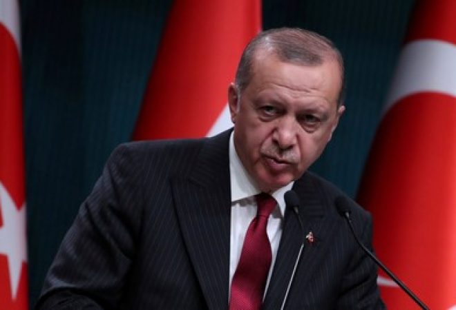 Presidente turco, Tayyip Erdogan, em Ancara