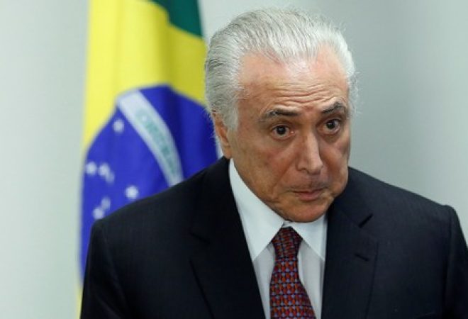 Presidente Michel Temer durante evento no Palácio do Planalto, em Brasília