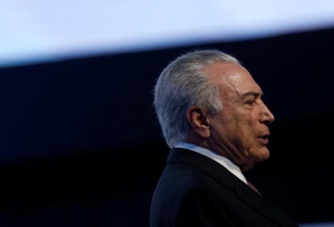 Presidente Michel Temer durante cerimônia em Brasília