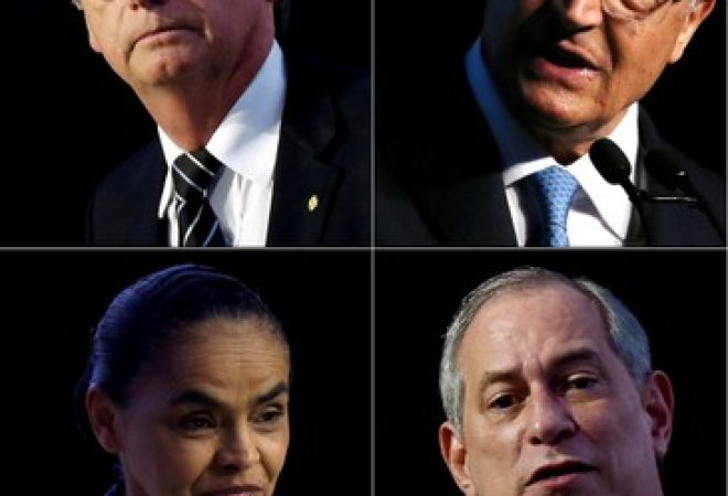 Combinação de fotos de presidenciáveis