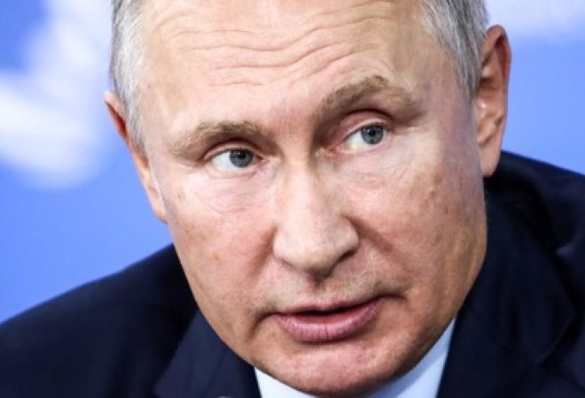 Presidente da Rússia, Vladimir Putin, em Vladivostok