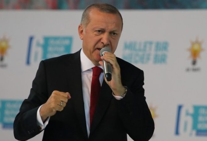 Presidente da Turquia, Tayyip Erdogan, durante evento em Ancara