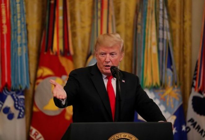 Presidente dos EUA, Donald Tump, em Washington