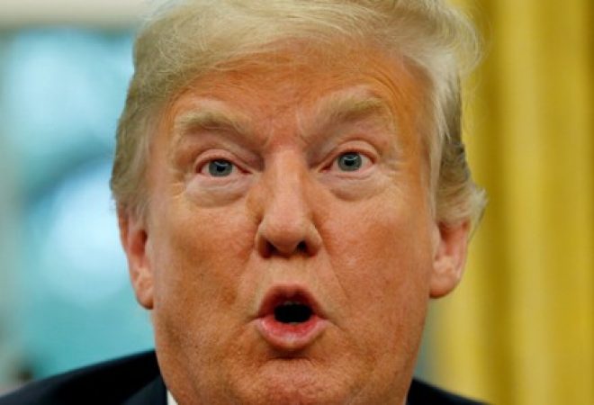 Presidente dos Estados Unidos, Donald Trump, na Casa branca, em Washington