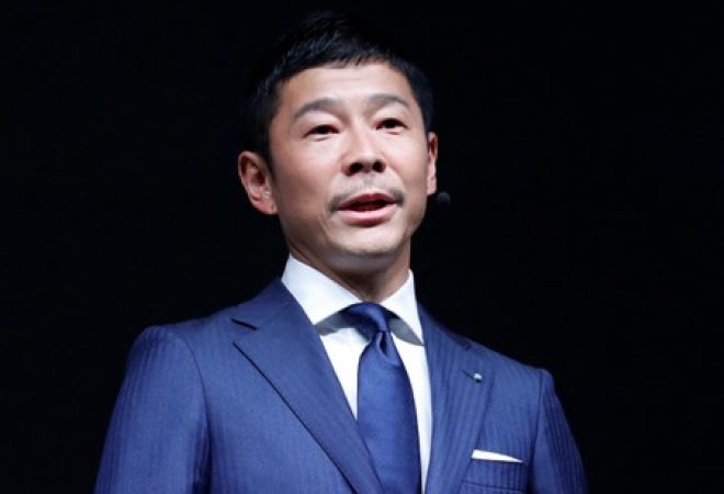 Bilionário japonês Yusaku Maezawa, fundador e executivo-chefe da varejista de moda online Zozo