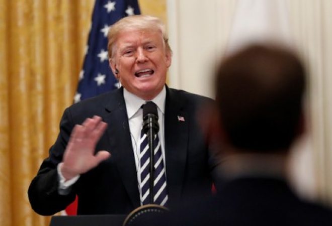 Presidente dos EUA, Donald Trump, em Washington
