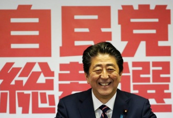 Premiê japonês, Shinzo Abe