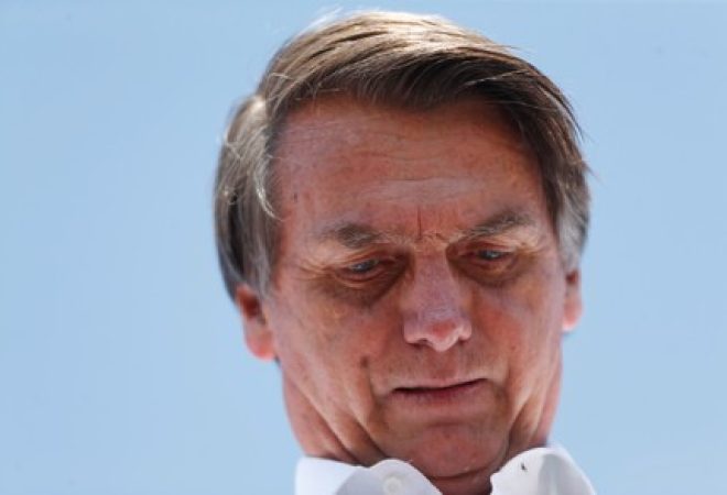 Candidato do PSL à Presidência, Jair Bolsonaro, durante evento de campanha em Taguatinga