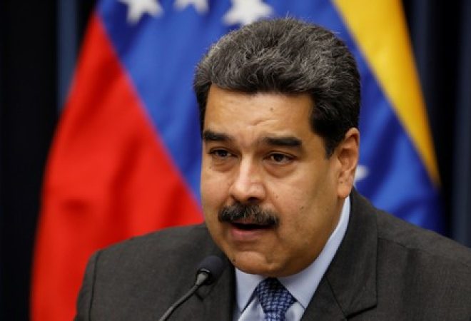 Presidente da Venezuela, Nicolás Maduro, durante entrevista coletiva em Caracas