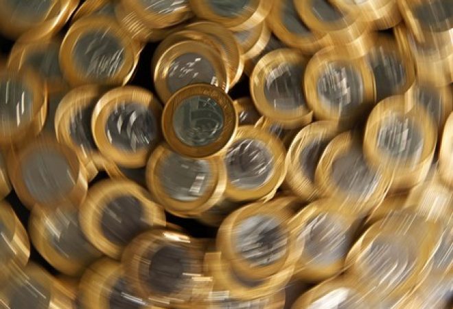 Moedas de um real em foto ilustrativa
