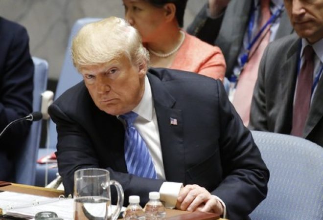 Trump durante reunião do Conselho de Segurança da ONU