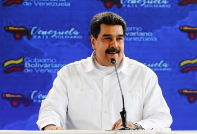 Maduro fala durante evento em Caracas