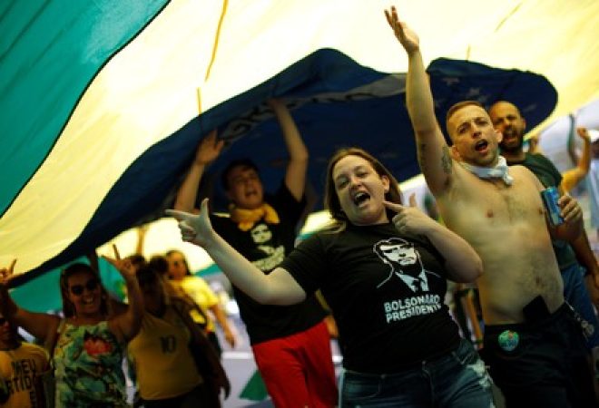 Manifestação em apoio a Bolsonaro em Brasília
