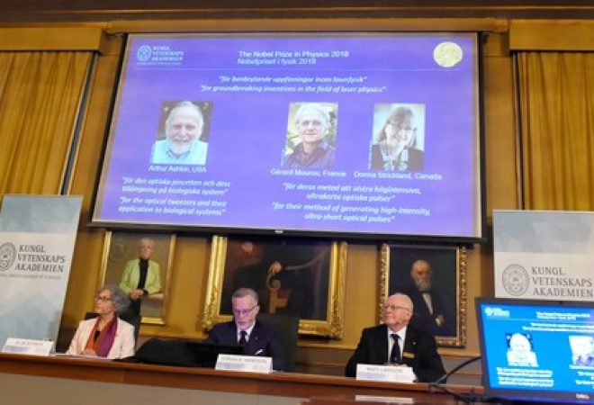 Academia do Nobel divulga os ganhadores do prêmio de Física de 2018