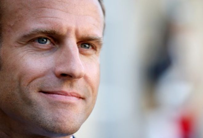 Presidente francês, Emmanuel Macron, no Palácio do Eliseu, em Paris