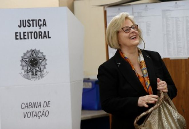 Presidente do TSE, Rosa Weber, durante 1º turno em Brasília