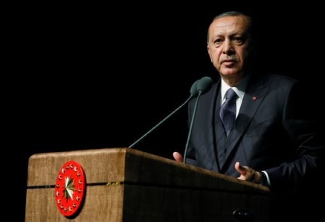 Presidente turco, Tayyip Erdogan, em Ancara