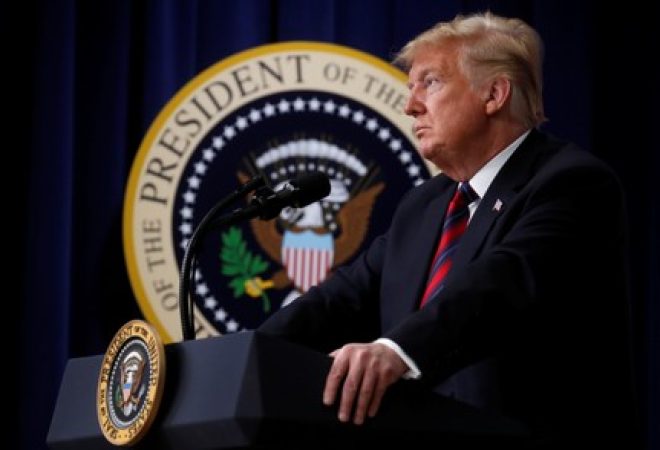 Presidente dos EUA, Donald Trump, na Casa Branca