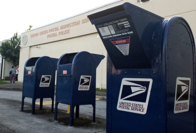 Caixas de correios perto do aeroporto internacional de Miami