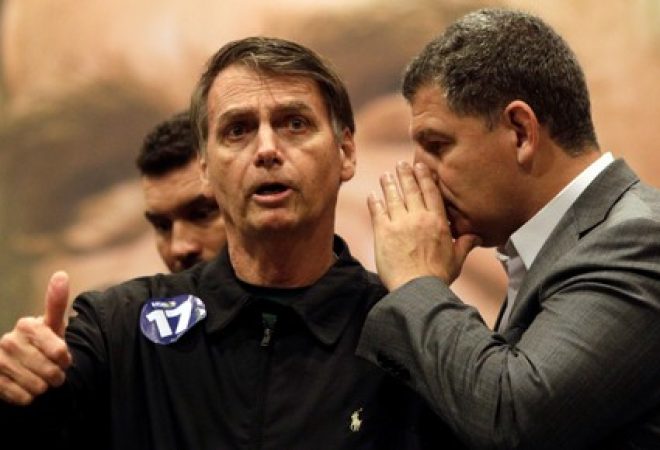 Bebianno conversa com Bolsonaro no Rio de Janeiro