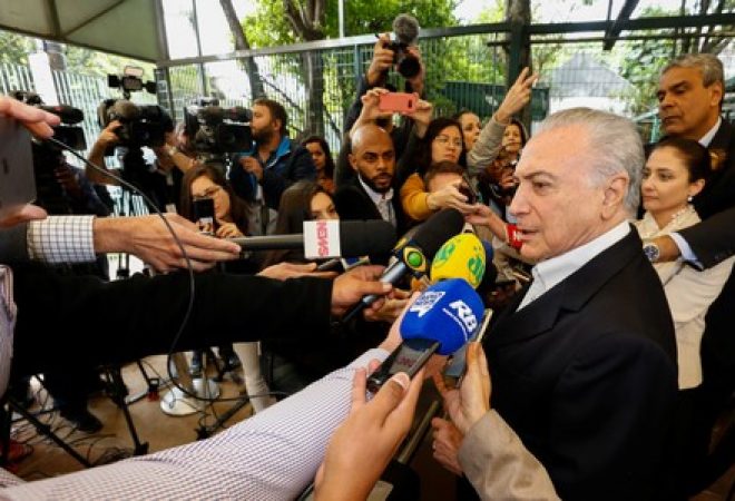 Temer fala após votar em São Paulo