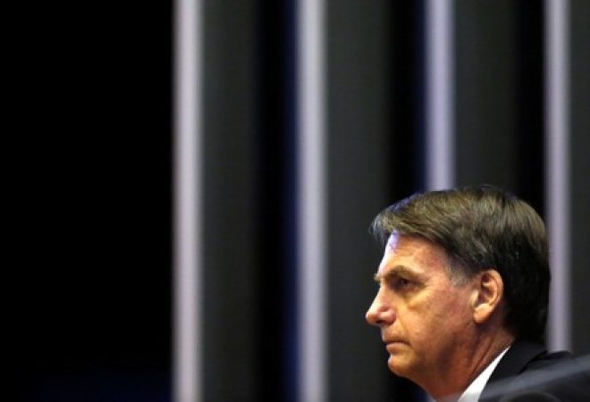 O presidente eleito Jair Bolsonaro participa de sessão no Congresso Nacional, em Brasília