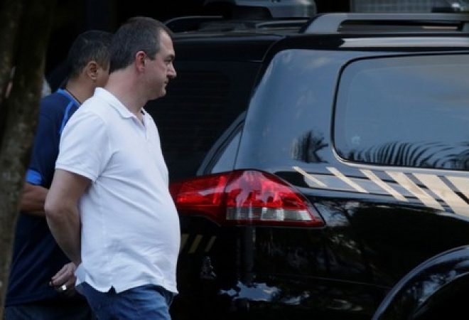 Empresário Joesley Batista deixa sede da Polícia Federal em Brasília,