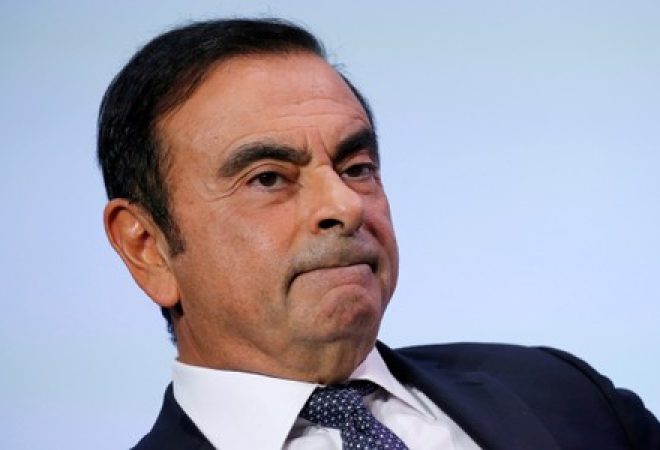 Presidente do conselho de administração da Nissan, Carlos Ghosn, em Paris