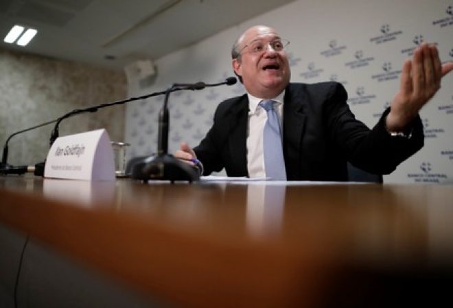 Presidente do Banco Central, Ilan Goldfajn, em entrevista coletiva em Brasília
