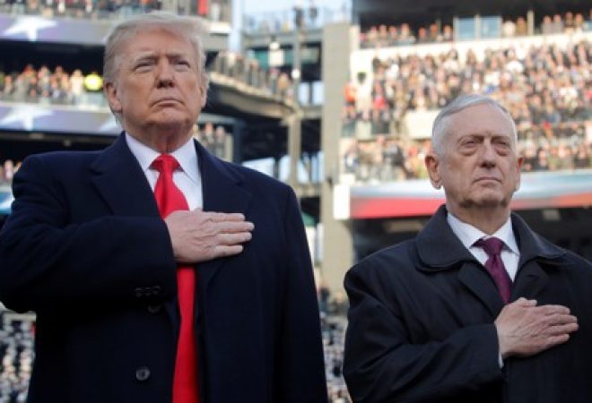 Trump e Mattis na Philadelphia