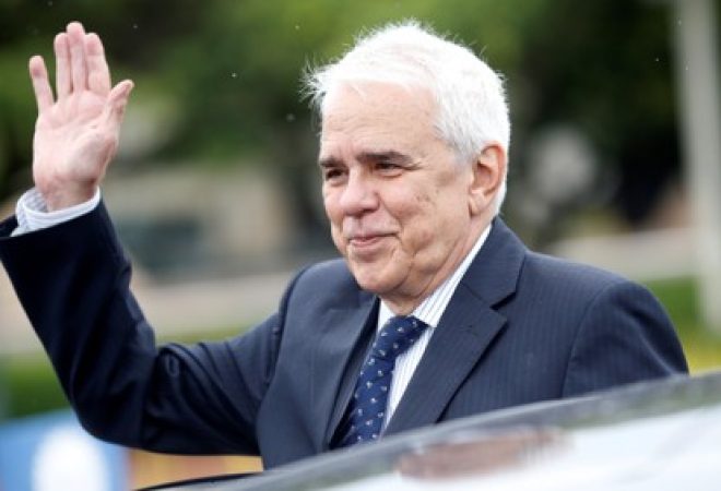 Economist Roberto Castello Branco, next chief executive of Petroleo Brasileiro SA, arrives for a meeting in Brasilia