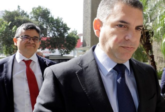 Procuradores peruanos Rafael Vela e José Domingo Pérez durante visita a São Paulo como parte das investigações de inquérito da Odebrecht