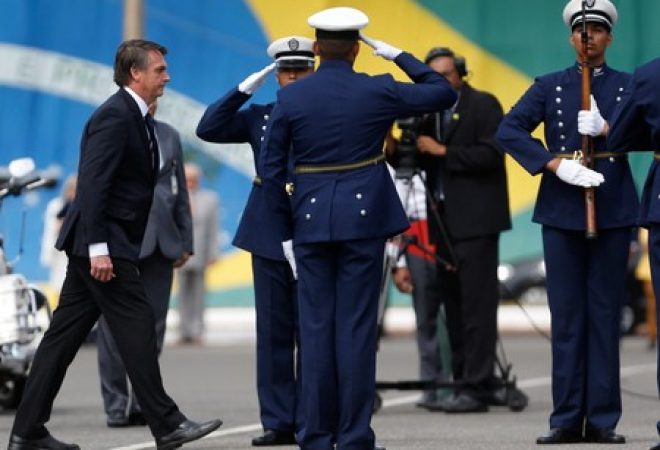 Presidente Jair Bolsonaro durante evento da Força Aérea em Brasília