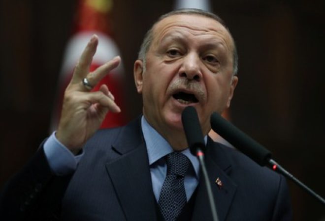 Presidente turco, Tayyp Erdogan, em Ancara