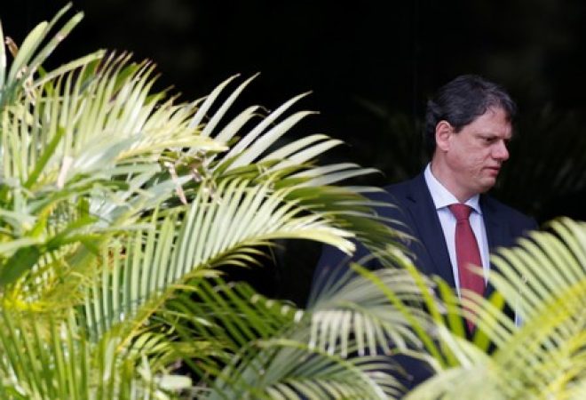 Tarcisio Freitas após reunião em Brasília