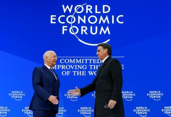Presidente Jair Bolsonaro no Fórum Econômico Mundial em Davos