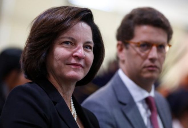 Procuradora-geral da República, Raquel Dodge, e ministro do Meio Ambiente, Ricardo Salles
