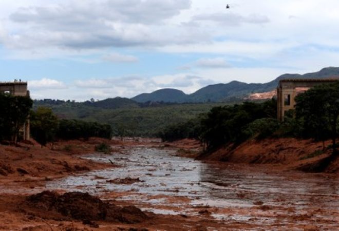 Área atingida por lama de barragem da Vale em Brumadinho