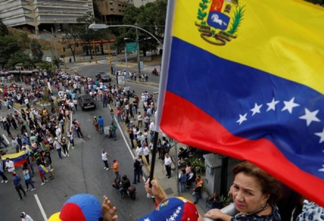 Protesto contra governo do presidente Nicolás Maduro em Caracas