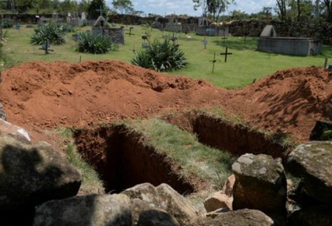 Covas para enterro de vítimas de tragédia de Brumadinho