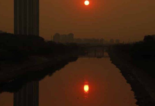 São Paulo (SP) 13/09/2024 Poluiçao e qualidade do ar ruim na cidade de |São Paulo, vista desde o Rio Tietê.Foto: Paulo Pinto/Agencia Brasil
