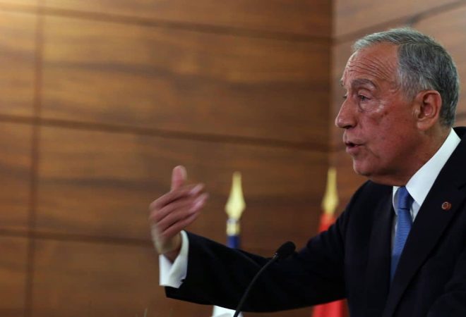 O Presidente da República, Marcelo Rebelo de Sousa, discursa durante a sessão solene de comemoração do 20.º Aniversário da Comunidade dos Países de Língua Portuguesa (CPLP)” realizada na sede da CPLP, Lisboa, 18 de julho de 2016.  TIAGO PETINGA/LUSA