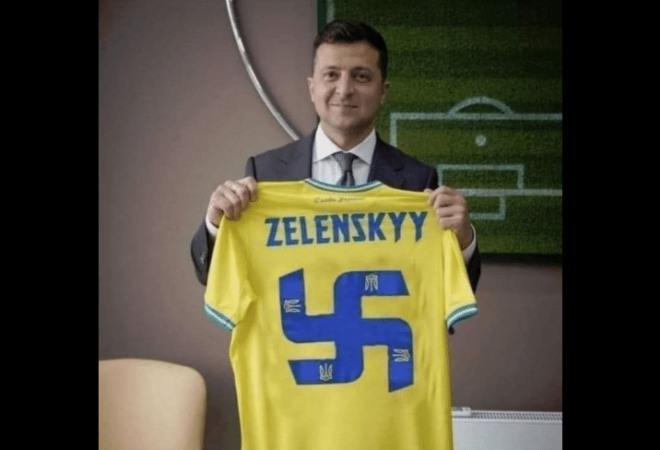 zelensky fake suástica